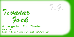 tivadar fock business card